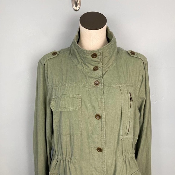 ASHLEY by 26 International Outerwear Utility Jacket Shacket Green Women's Size L - Picture 2 of 12